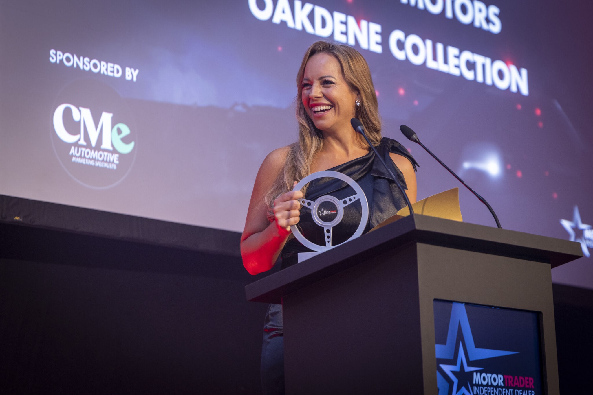 Charisse Smith speaking at the Motor Trader Independent Dealer Awards 2026.